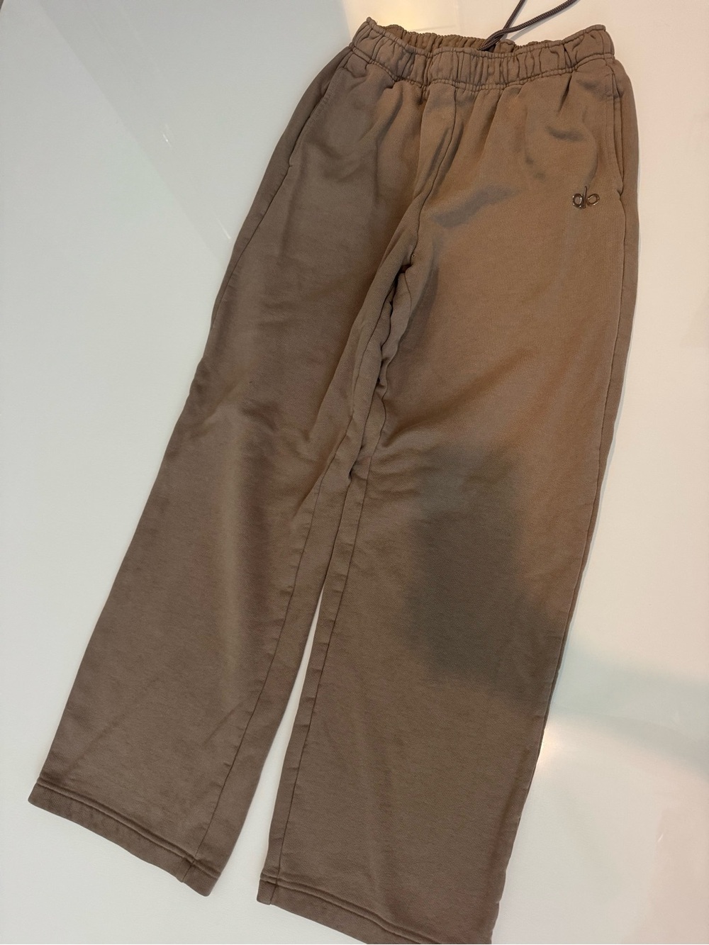 Relaxed Fit Men's Sweatpants in Taupe - Picture 3 of 5